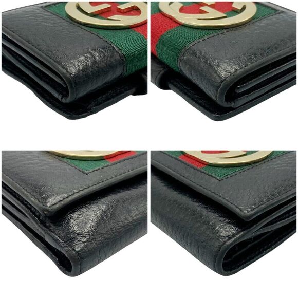 Gucci W Hook Bifold Wallet Interlocking #129078G27B - Picture 9 of 9